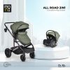 Moni ALL ROAD babakocsi szett 2in1 átalakítható, autós hordozóval SZÜRKE – multifunkciós babakocsi 4. kép