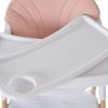 Cangaroo ALMOND etetőszék bőr ülés fa lábakkal PINK