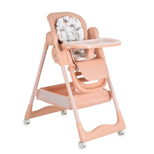 Cangaroo SURPRISE etetőszék szilikon tányérral, evőeszközzel, előkével PINK