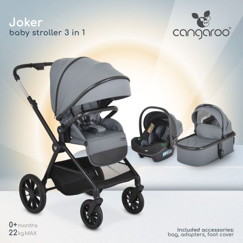 Cangaroo JOKER babakocsi szett 3in1 ZÖLD – Zsebi Baba Shop