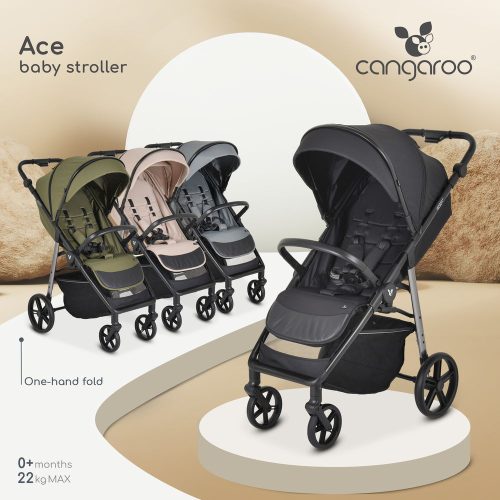 Cangaroo ACE babakocsi FEKETE