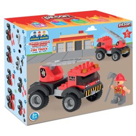 PILSAN építőjáték kis készlet TŰZOLTÓ PIROS – Zsebi Baba Shop
