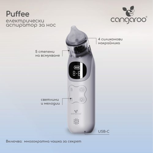 CANGAROO PUFFEE elektromos orrszívó 5 fokozat, zenél – orrszívó 3. kép