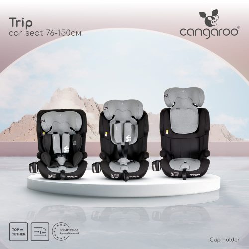 CANGAROO TRIP autós ülés 76-150cm FEKETE – 76–150 cm-es autósülés 3. kép