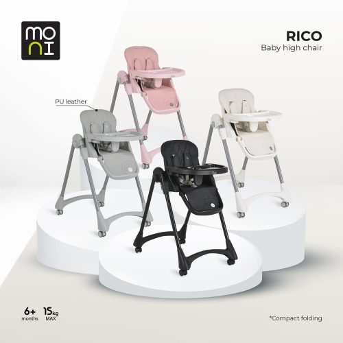 Moni RICO multi etetőszék alsó kosár nélkül, összecsukható PINK