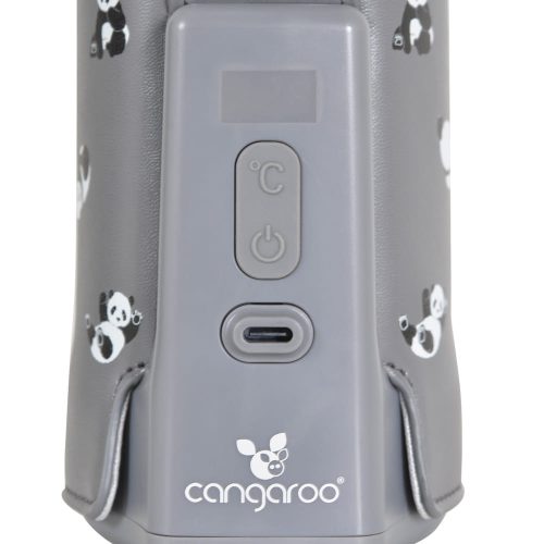 Cangaroo CALIENTE cumisüveg melegen tartó, hordozható, USB-C töltővel NAGY SZÜRKE