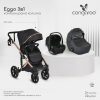 Cangaroo EGGO 3in1 babakocsi szett, kemény mózes+autós hordozó CAVIAR FEKETE – Zsebi Baba Shop
