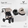 Cangaroo EGGO 3in1 Prémium babakocsi szett kemény mózes+autós hordozó textilbőr BÉZS – Zsebi Baba Shop