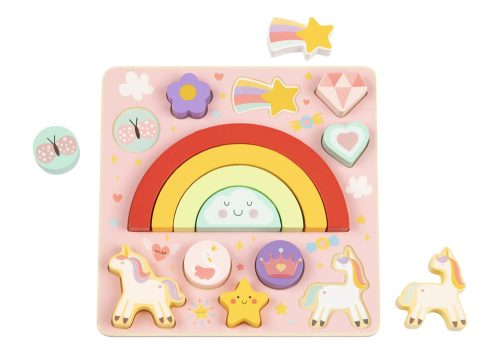 MONI 2IN1 balance puzzle Unicornis SZIVÁRVÁNY – Zsebi Baba Shop