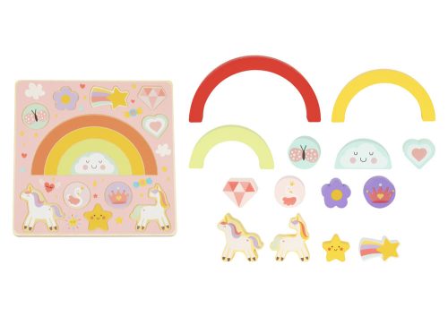 MONI 2IN1 balance puzzle Unicornis SZIVÁRVÁNY – Zsebi Baba Shop