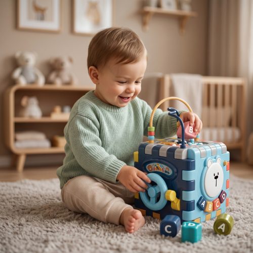 MONI montessori kocka KÉK – Zsebi Baba Shop