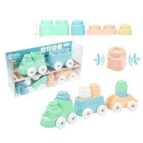 MOCHTOYS Play&Squish puha vonat és kocka szett 12db  PASZTELL – Zsebi Baba Shop
