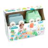 MOCHTOYS Play&Squish puha vonat építőkocka NAGY szett 12+4dbos PASZTELL ZÖLD – Zsebi Baba Shop