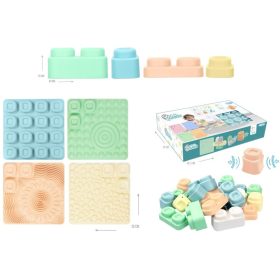 MOCHTOYS Play&Squish szenzorikus szőnyeg - tapilap+ kockák NAGY szett 24+4db PASZTELL – játszószőnyeg 2. kép
