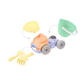 MOCHTOYS homokozó szett 6 részes, vödrös dömperrel PASZTELL ZÖLD/SÁRGA – gyermekjáték 2. kép