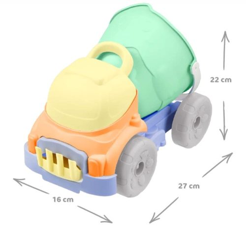MOCHTOYS homokozó szett 6 részes, vödrös dömperrel PASZTELL ZÖLD/SÁRGA – gyermekjáték 4. kép