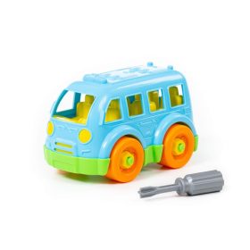 POLESIE műanyag szerelhető BUSZ csavarhúzóval KÉK/ZÖLD – Zsebi Baba Shop