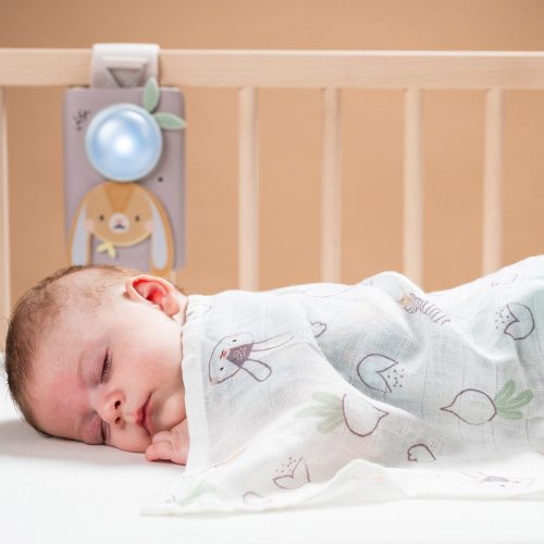 Taf Toys zenélõ éjjeli fény Bunny nyuszi, hangérzélkelõvel, vékony takaróval 13305 – Zsebi Baba Shop