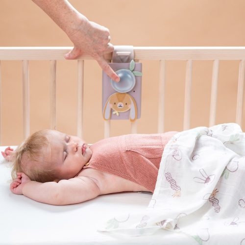 Taf Toys zenélõ éjjeli fény Bunny nyuszi, hangérzélkelõvel, vékony takaróval 13305 – Zsebi Baba Shop