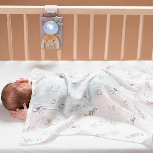 Taf Toys zenélõ éjjeli fény Bunny nyuszi, hangérzélkelõvel, vékony takaróval 13305 – Zsebi Baba Shop