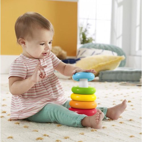 Fisher-Price fejlesztõ játék színes gyûrûpiramis ECO GRF09 – Zsebi Baba Shop