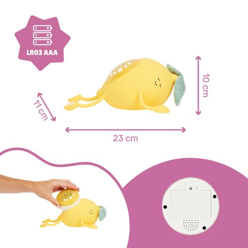 Badabulle éjjeli fény zenélõ Basile, a citrom B015020 – Zsebi Baba Shop