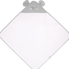 Kikkaboo fürdõlepedõ kapucnis 90x90cm egeres szürke – babatörölköző