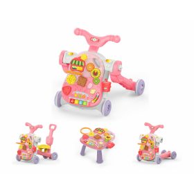 Kikkaboo készségfejlesztõ járássegítõ és asztal 4az1-ben Sweet Escape pink – babatermék 2. kép
