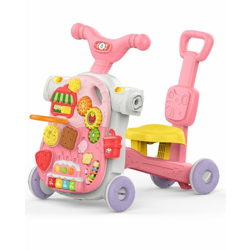 Kikkaboo készségfejlesztõ járássegítõ és asztal 4az1-ben Sweet Escape pink – babatermék 4. kép