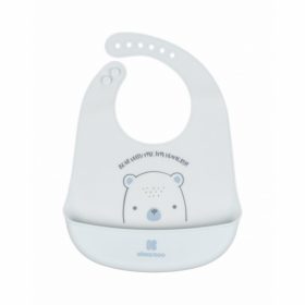 Kikkaboo elõke szilikon Bear with Me kék – Zsebi Baba Shop