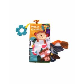 Kikkaboo készségfejlesztõ textil könyv és rágóka wild animals – Zsebi Baba Shop
