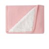 Kikkaboo takaró prémium pamut/sherpa kétoldalas 75x100cm Dream Big melange pink – babatermék 1. kép