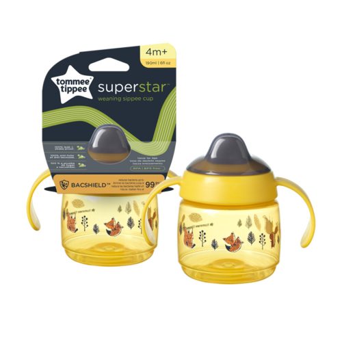 Tommee Tippee itatópohár - Superstar Weaning Sippee Cup csõrös 190ml 4hó sárga – Zsebi Baba Shop