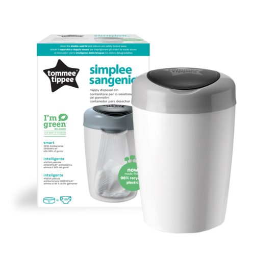 Tommee Tippee pelenkacsomagoló vödör Simple Sangenic fehér – 3. kép