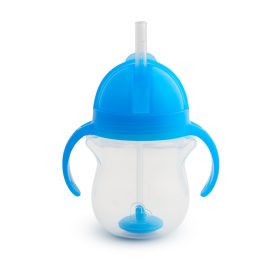Munchkin itatópohár szívószálas súlyozott Tip and Sip 207ml 6hó kék – Zsebi Baba Shop