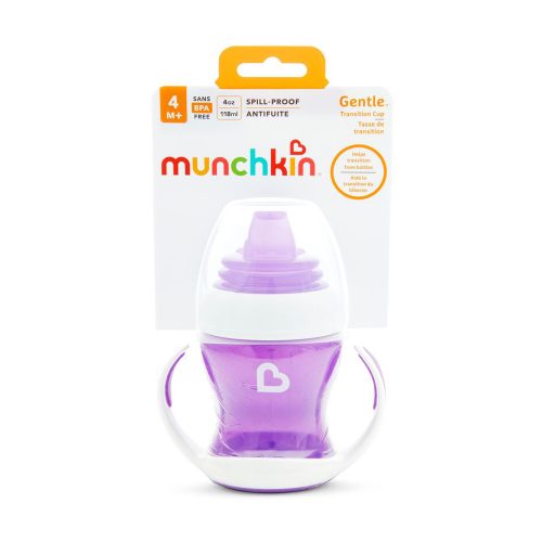 Munchkin tanulópohár Gentle 118ml 4hó lila – Zsebi Baba Shop