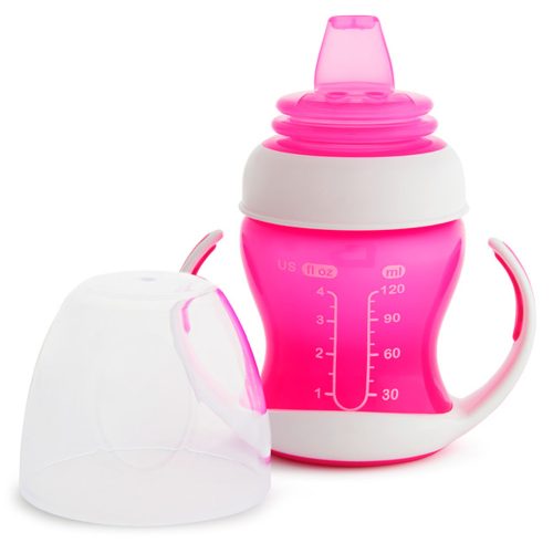 Munchkin tanulópohár Gentle 118ml 4hó rózsaszín – Zsebi Baba Shop