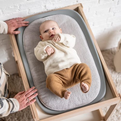 Nattou fekvõbetét Softy pelenkázó laphoz  szürke – Zsebi Baba Shop