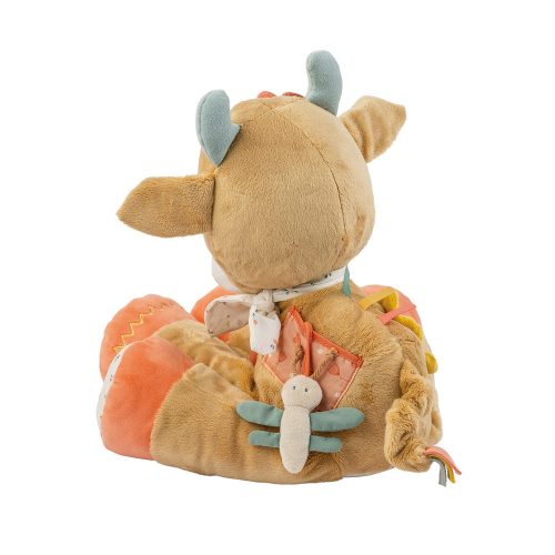Nattou foglalkoztató játék plüss 45cm Mila, Zoe and Lana - Mila, a boci – Zsebi Baba Shop