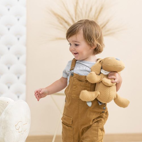 Nattou játék jacquard 30cm Charlie, a kutya karamell – Zsebi Baba Shop