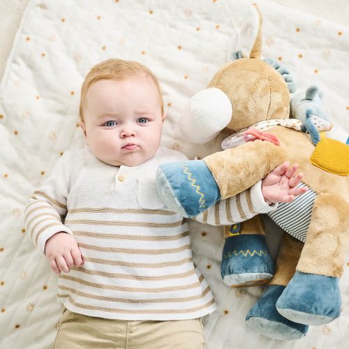 Nattou foglalkoztató játék plüss 45cm Felix and Leo - Felix, a szamár – Zsebi Baba Shop