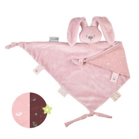 Nattou szundikendõ plüss foszforeszkáló Lapidou Maxi - Nyúl pink – gyermekjáték 2. kép