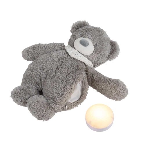 Nattou éjjeli fény zenélõ plüss Sleepy maci szürke – Zsebi Baba Shop