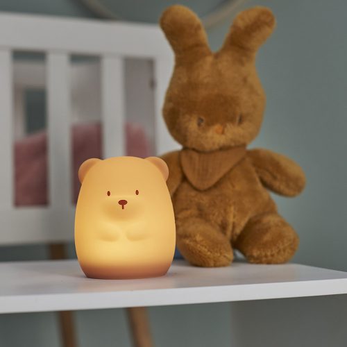 Nattou éjjeli fény szilikon 11cm Maci – Zsebi Baba Shop