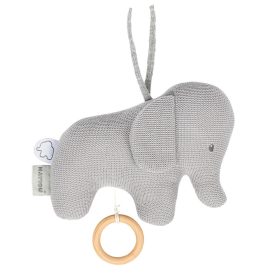 Nattou felhúzós zenélõ játék pamut kicsi Tembo - Elefánt kötött szürke – Zsebi Baba Shop