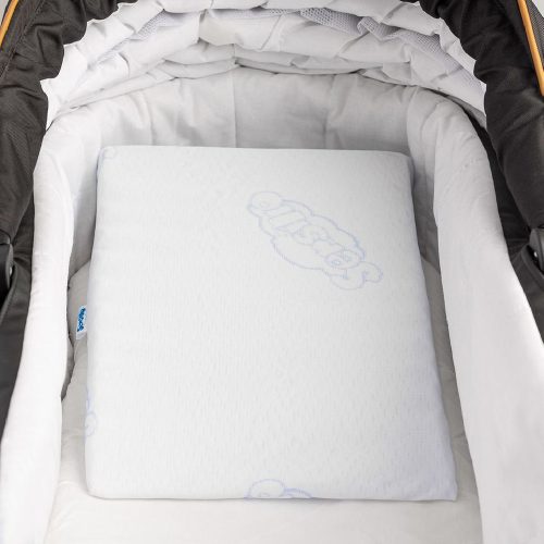 Sensillo párna reflux ellen ék alakú babakocsiba 30x38cm fehér – babatermék 5. kép
