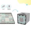 Kinderkraft szivacspuzzle szõnyeg - Luno Shape 30db menta-szürke – játszószőnyeg 6. kép