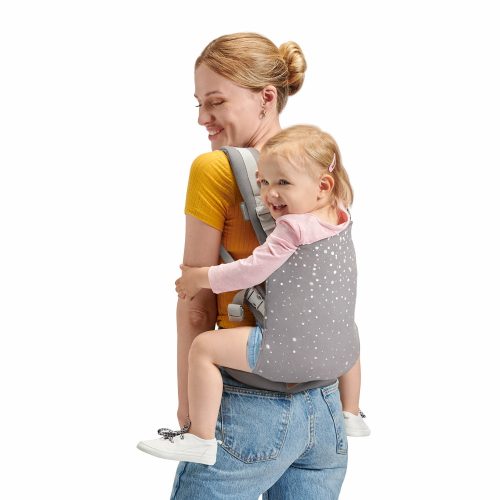 Kinderkraft kenguru Nino confetti szürke – Zsebi Baba Shop