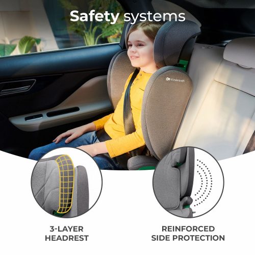 Kinderkraft gyerekülés Junior Fix 2 i-Size Isofix 100-150cm szürke – autósülés 4. kép