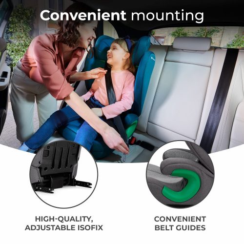 Kinderkraft gyerekülés Junior Fix 2 i-Size Isofix 100-150cm szürke – autósülés 1. kép